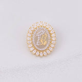 Dije Virgen María 2.95g / 1 in Dos Oros Amarillo Blanco 18K