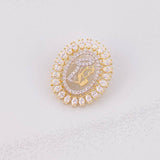 Dije Virgen María 2.95g / 1 in Dos Oros Amarillo Blanco 18K