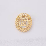 Dije Virgen María 2.95g / 1 in Dos Oros Amarillo Blanco 18K