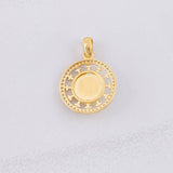 Virgin of Guadalupe Sparkles Pendant 2.85g / 1 in Two-Tone Yellow White Gold 18K