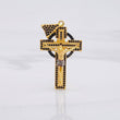 Dije Cruz Cristo Onyx 6.6g / 1 3/4 in Dos Oros Negro Amarillo 18K