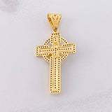 Dije Cruz Cristo Onyx 6.6g / 1 3/4 in Dos Oros Negro Amarillo 18K