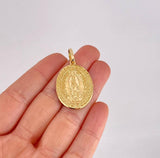 Dije Medalla Virgen de Guadalupe 8.3g / 1 1/2 in Oro Amarillo 18K