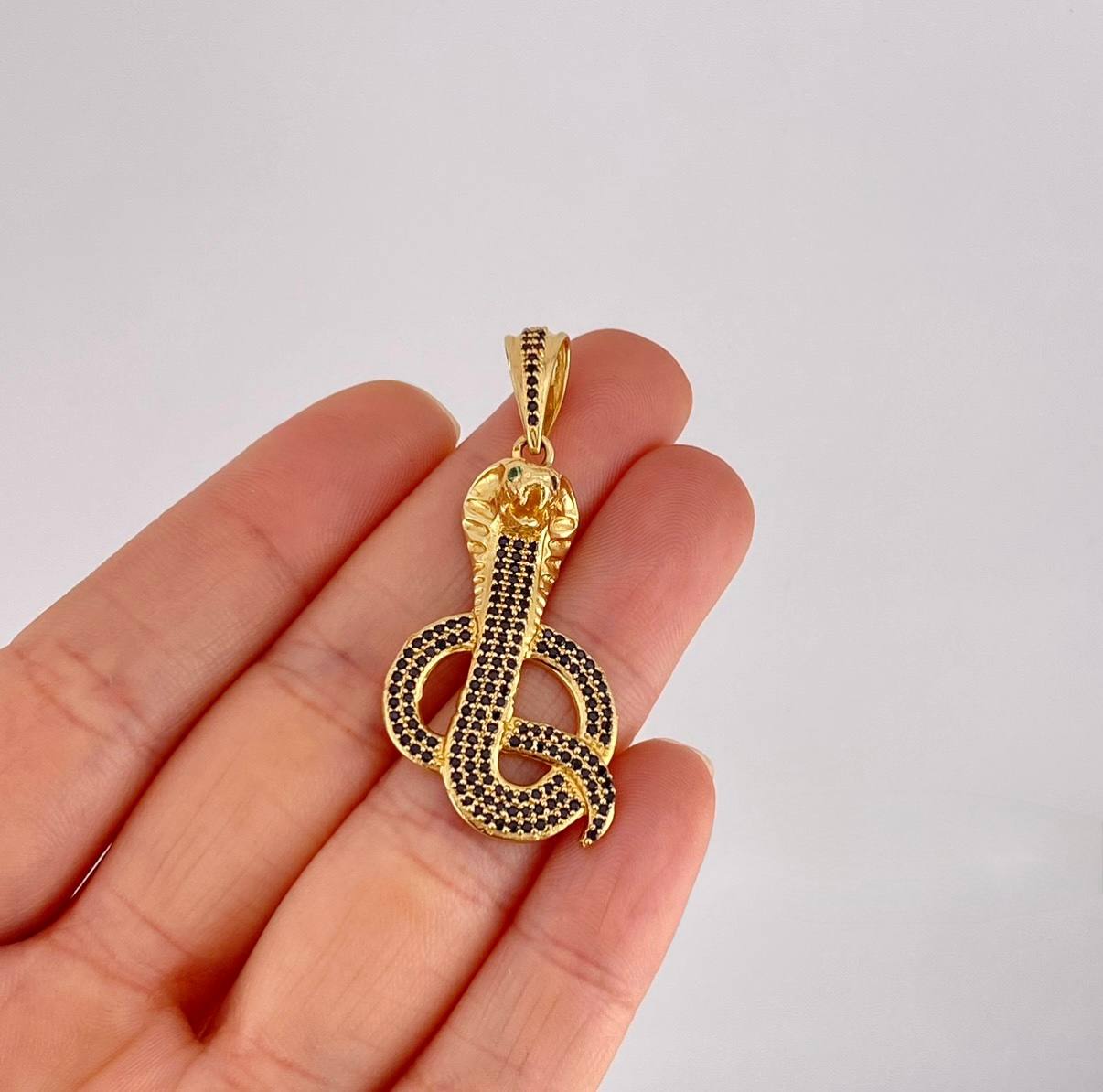 Pendant Cobra Snake 5.75g / 1 3/4 in Yellow Gold 18K