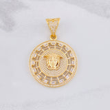 Dije Medalla Medusa Medieval 14.9g / 2 1/4 in Oro Amarillo 18K