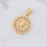 Dije Medalla Medusa Medieval 14.9g / 2 1/4 in Oro Amarillo 18K