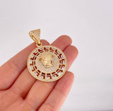 Dije Medalla Medusa Medieval 14.9g / 2 1/4 in Oro Amarillo 18K