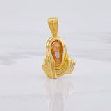 Christ Face Pendant 10g / 1 1/2 in Tri-Color Gold 18K