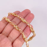 Cadena Rustica Rombo 56.4g / 26 in / 5.9mm Dos Oros Amarillo Rosa 18K