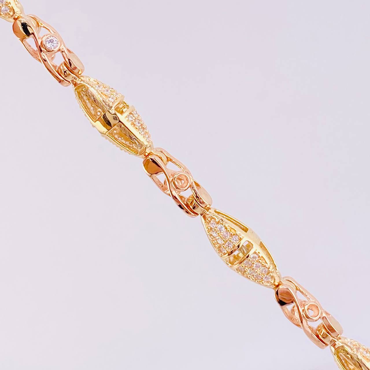 Pulso Rustico Rombo 16.7g / 8 in / 5.8mm Dos Oros Amarillo Rosa 18K