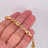 Pulso Rustico Rombo 16.7g / 8 in / 5.8mm Dos Oros Amarillo Rosa 18K