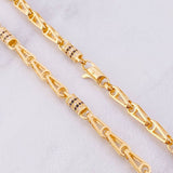 Cadena Rustica Cilindro 52.6g / 28 in / 4.75mm Oro Amarillo 18K