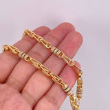 Cadena Rustica Cilindro 52.6g / 28 in / 4.75mm Oro Amarillo 18K