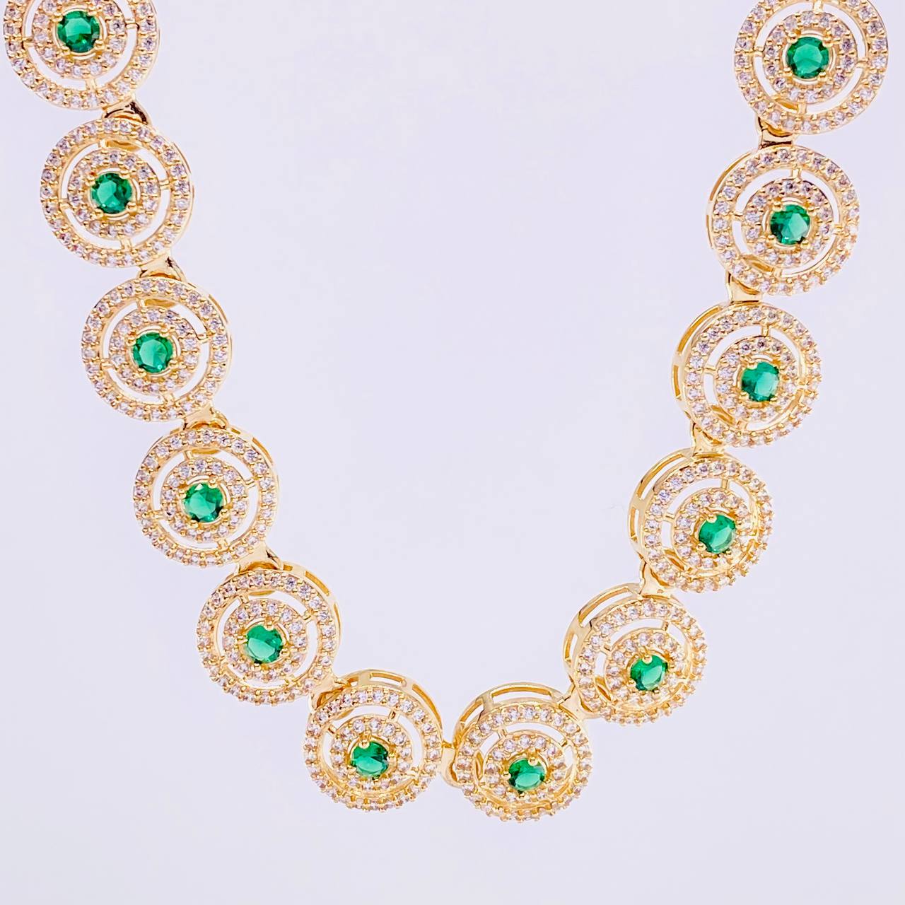 Circular Tennis Chain 54.45g / 18 in / 11mm Yellow Gold 18K