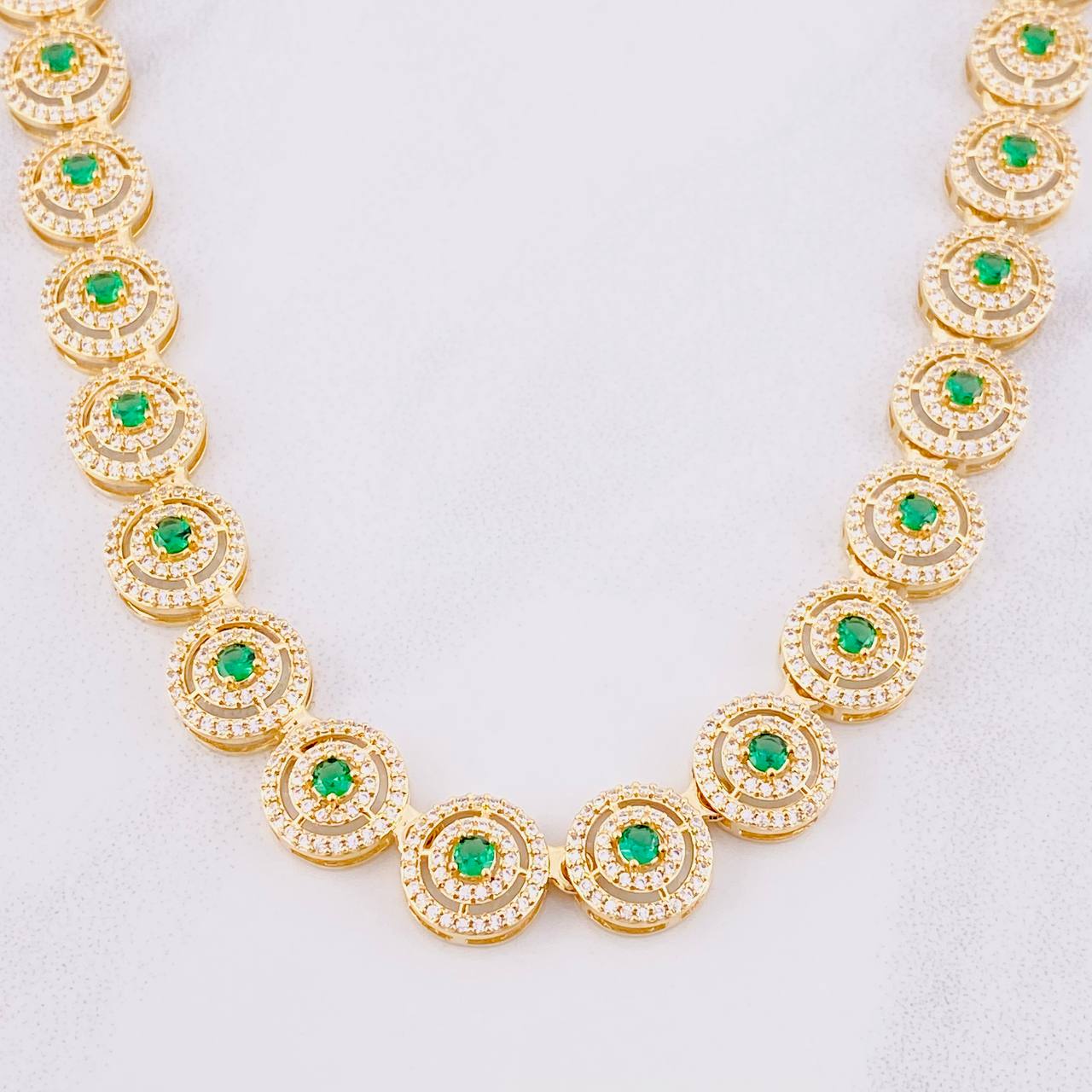 Circular Tennis Chain 54.45g / 18 in / 11mm Yellow Gold 18K