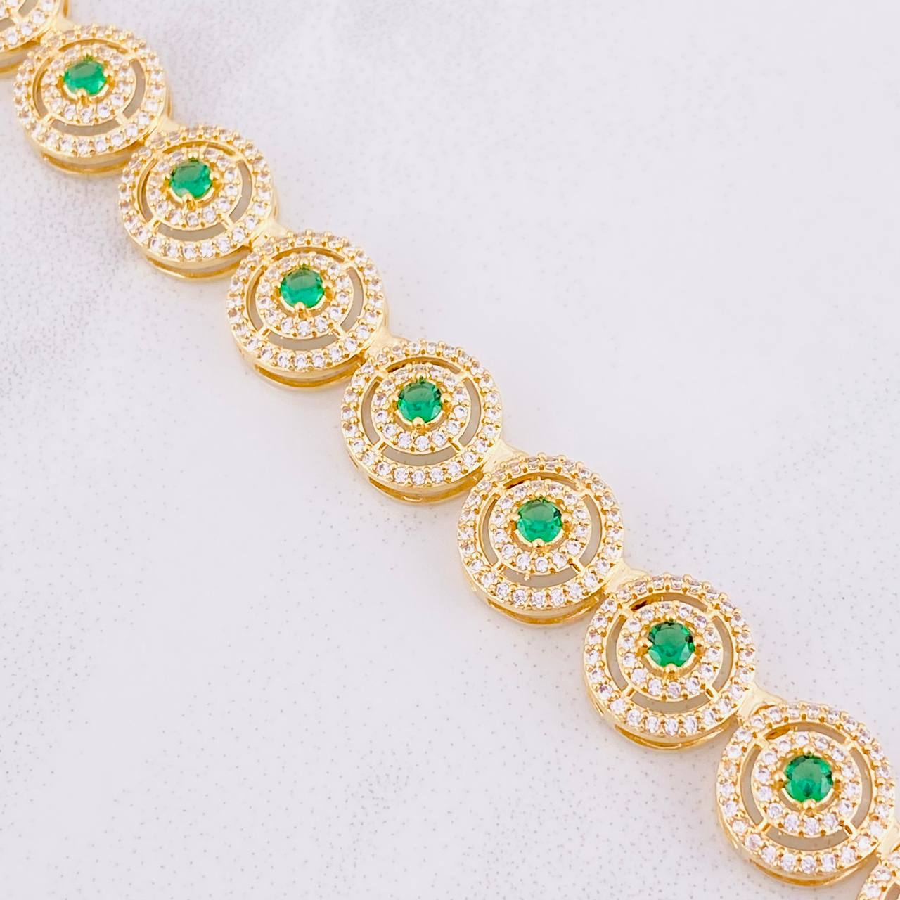 Circular Tennis Chain 54.45g / 18 in / 11mm Yellow Gold 18K