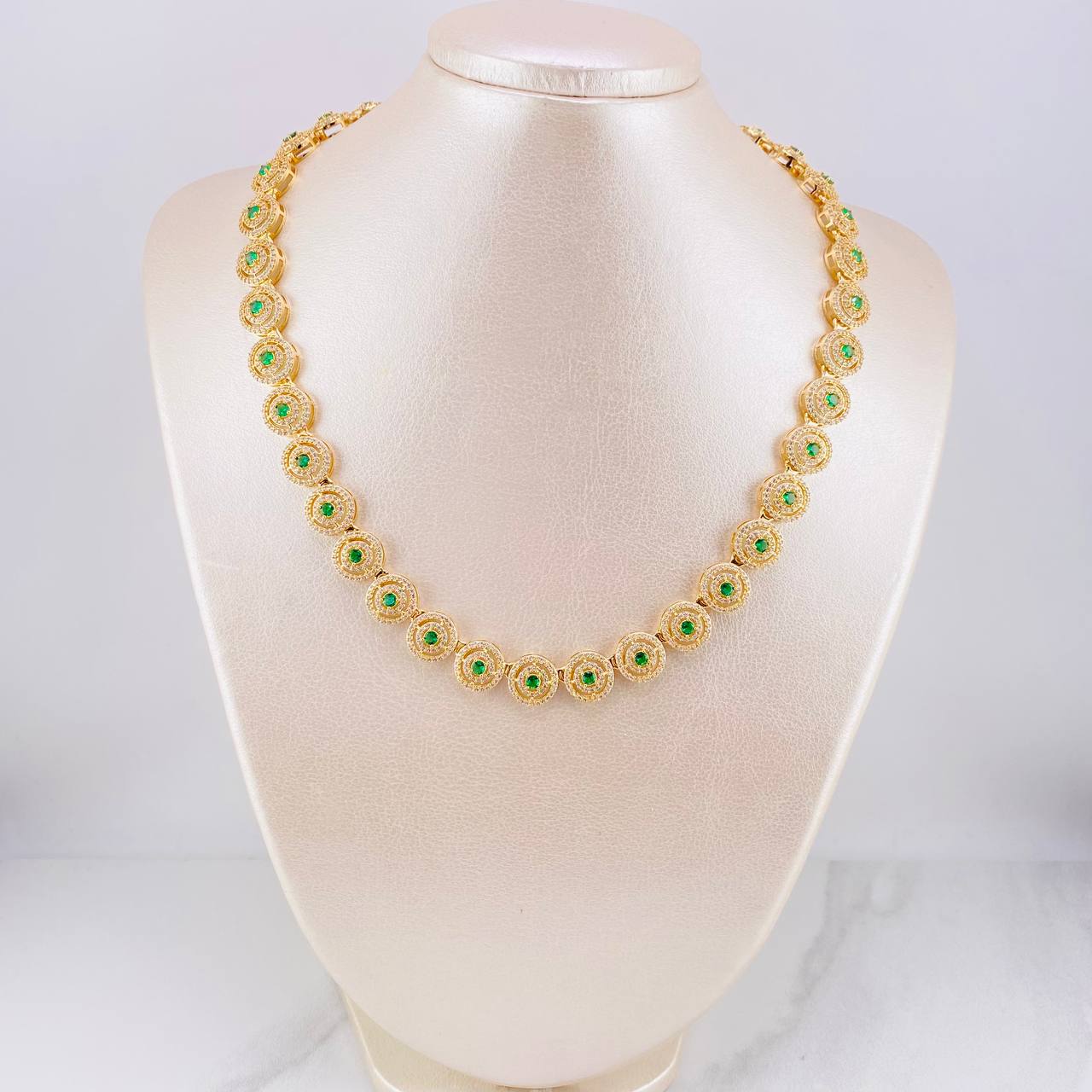 Circular Tennis Chain 54.45g / 18 in / 11mm Yellow Gold 18K