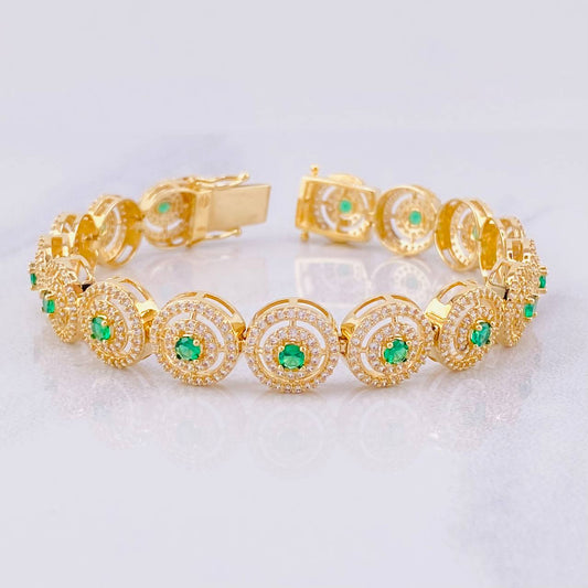 Pulso Tenis Circular 24.51g / 7 in / 11mm Oro Amarillo 18K