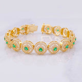 Tennis Bracelet Circular 24.51g / 7 in / 11mm Yellow Gold 18K