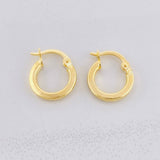 Candongas Lisas 1.1g / 1/2 in Oro Amarillo 18K