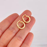 Candongas Lisas 1.1g / 1/2 in Oro Amarillo 18K