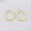 Candongas Serpiente Texturizadas 1.2g / 3/4 in Oro Amarillo 18K