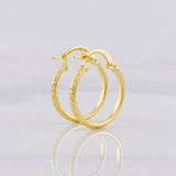 Candongas Serpiente Texturizada 1.2g / 3/4 in Oro Amarillo 18K