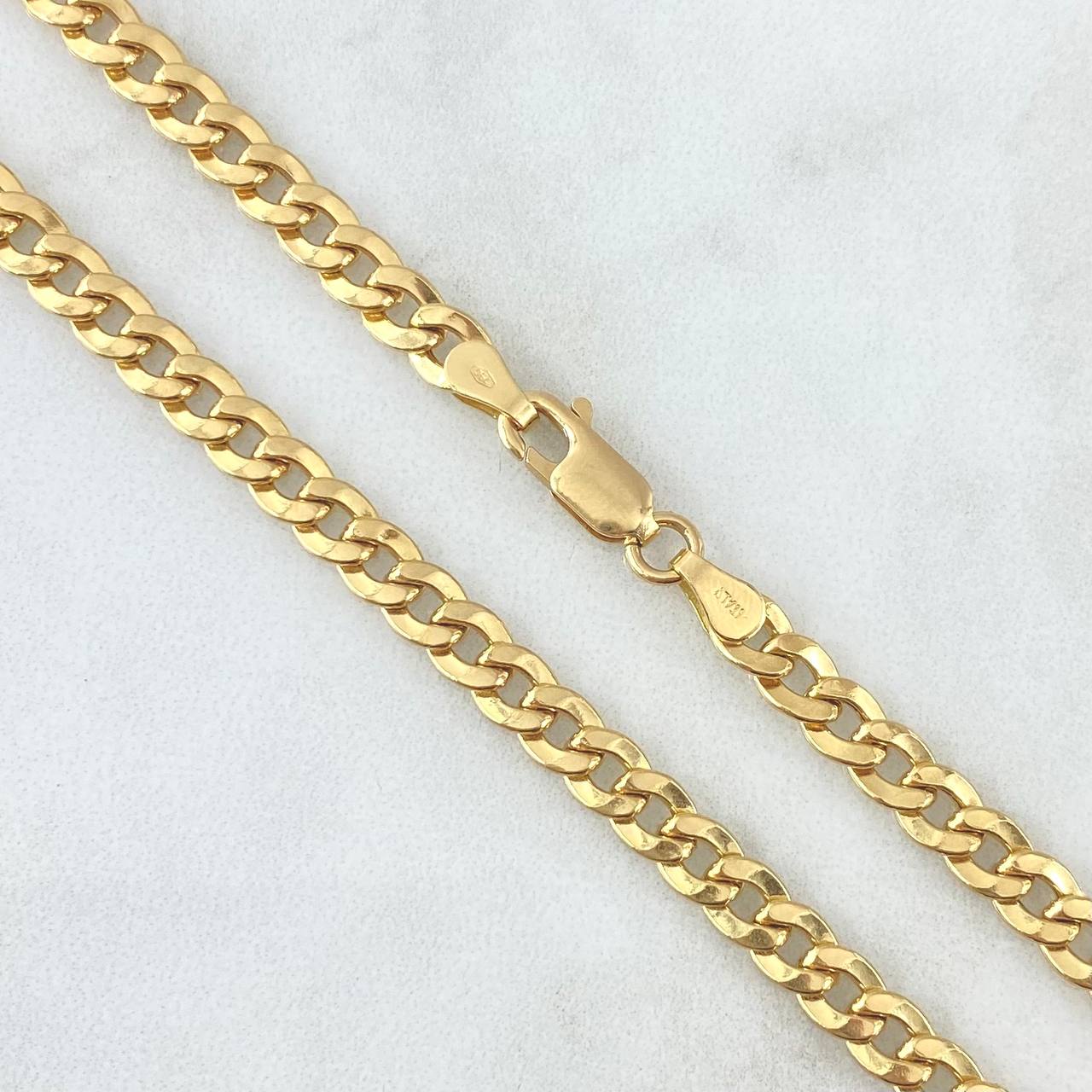Cadena Cubana 12.95gr / 28 in / 5.3mm Oro Amarillo +1 18K !
