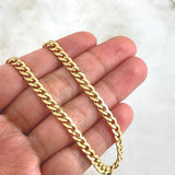 Cadena Cubana 14.65gr / 23 3/4 in / 4.87mm Oro Amarillo +1 18K !