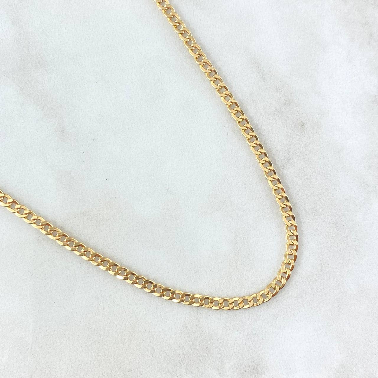 Cadena Cubana 4.25g / 24 in / 3.1mm Oro Amarillo 18K