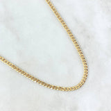 Cadena Cubana 5.9gr / 23 1/2 in / 3.1mm Oro Amarillo +1 18K
