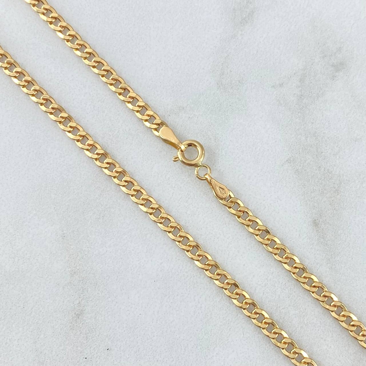 Cadena Cubana 4.1g / 24 in / 3mm Oro Amarillo 18K