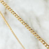 Cadena Cubana 5.9gr / 23 1/2 in / 3.1mm Oro Amarillo +1 18K