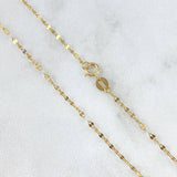 Mirror Flower Chain 1.6gr / 19 3/4 in / 2.2mm Yellow Gold +3 18K *