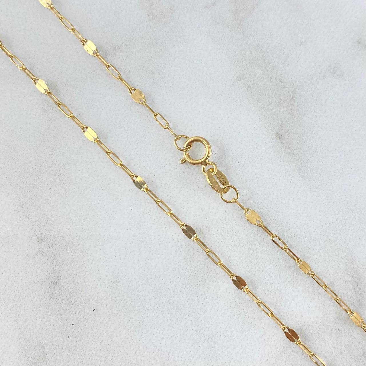 Special Mirror Flower Chain 1.55gr / 45cm / 1mm Yellow Gold +3 18K