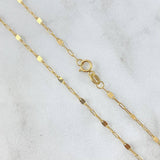 Special Mirror Flower Chain 1.55gr / 45cm / 1mm Yellow Gold +3 18K