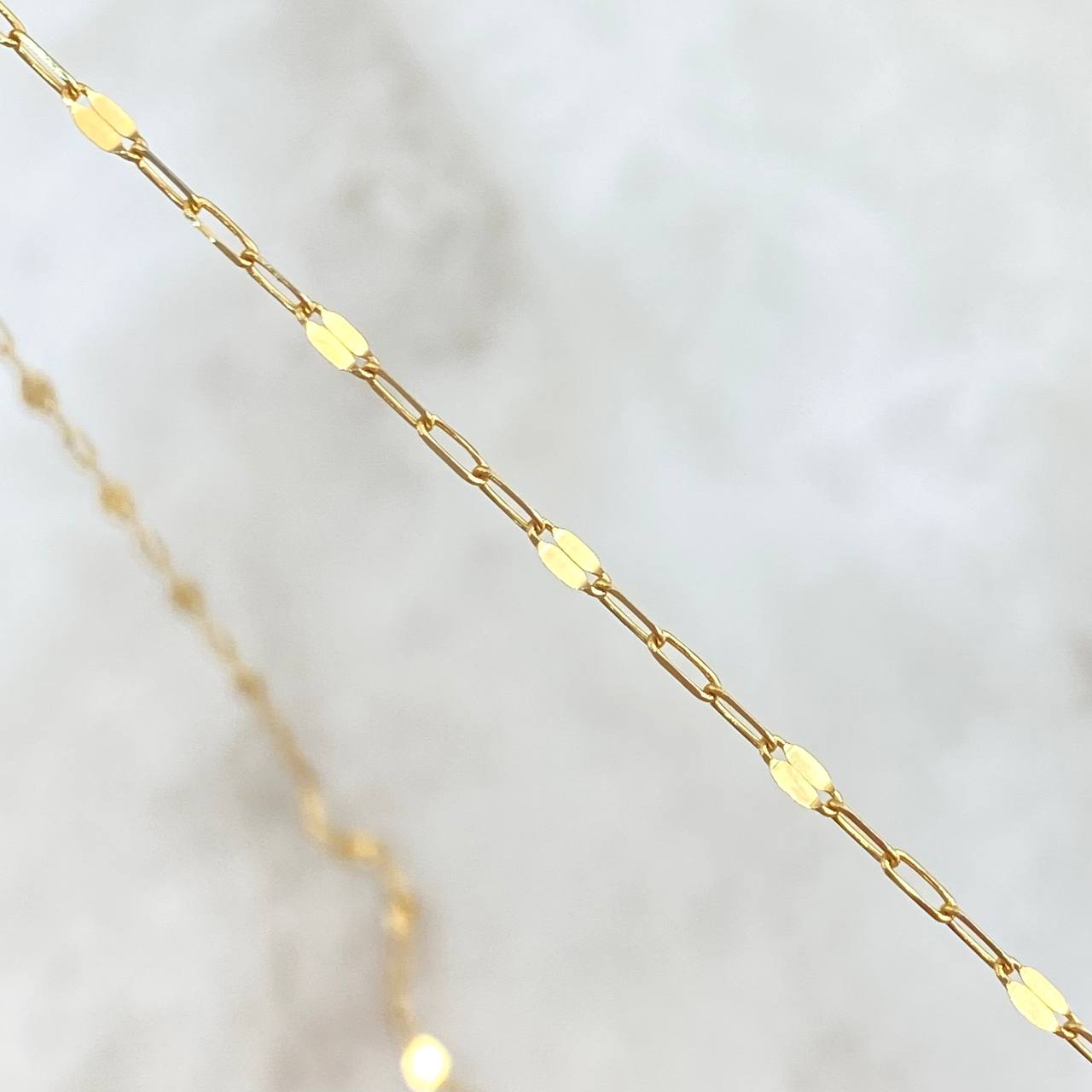 Special Mirror Flower Chain 1.55gr / 45cm / 1mm Yellow Gold +3 18K