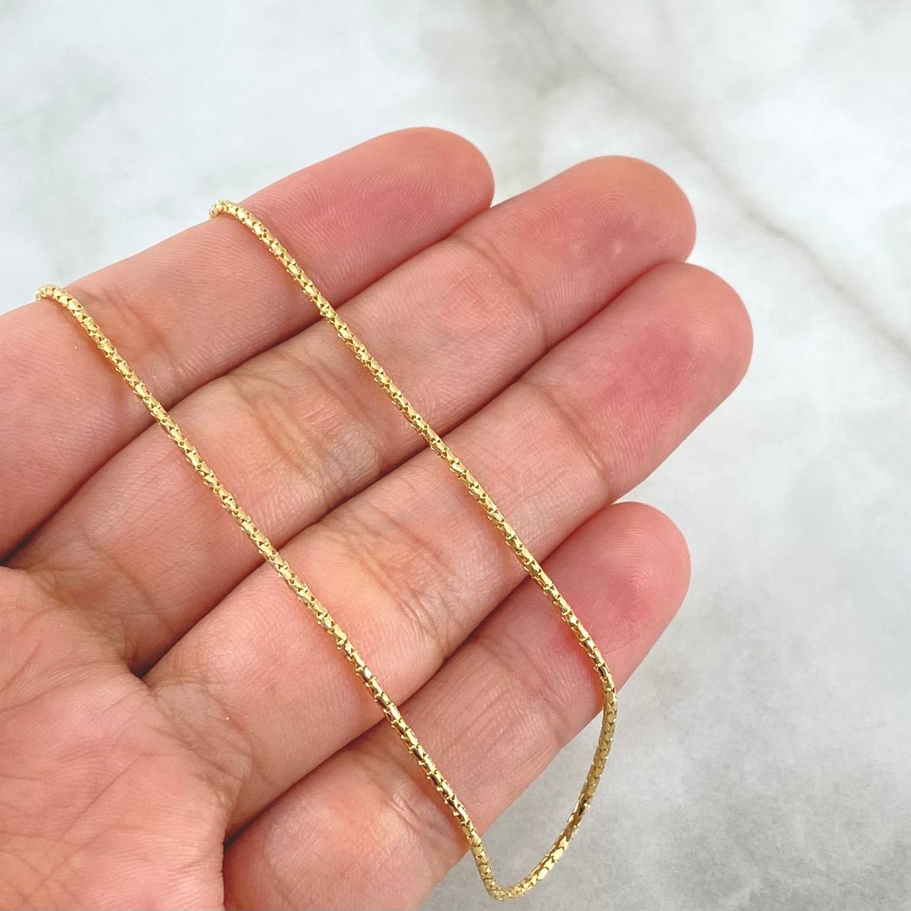 Cord Chain 2.7gr / 50cm / 1.1mm Diamond Cut Yellow Gold +3 18K