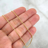Cord Chain 2.7gr / 50cm / 1.1mm Diamond Cut Yellow Gold +3 18K