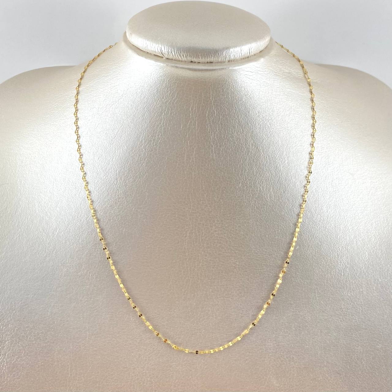 Chain Flor Mirror 0.95gr / 45cm / 1.4mm Polished Yellow Gold +3 18K