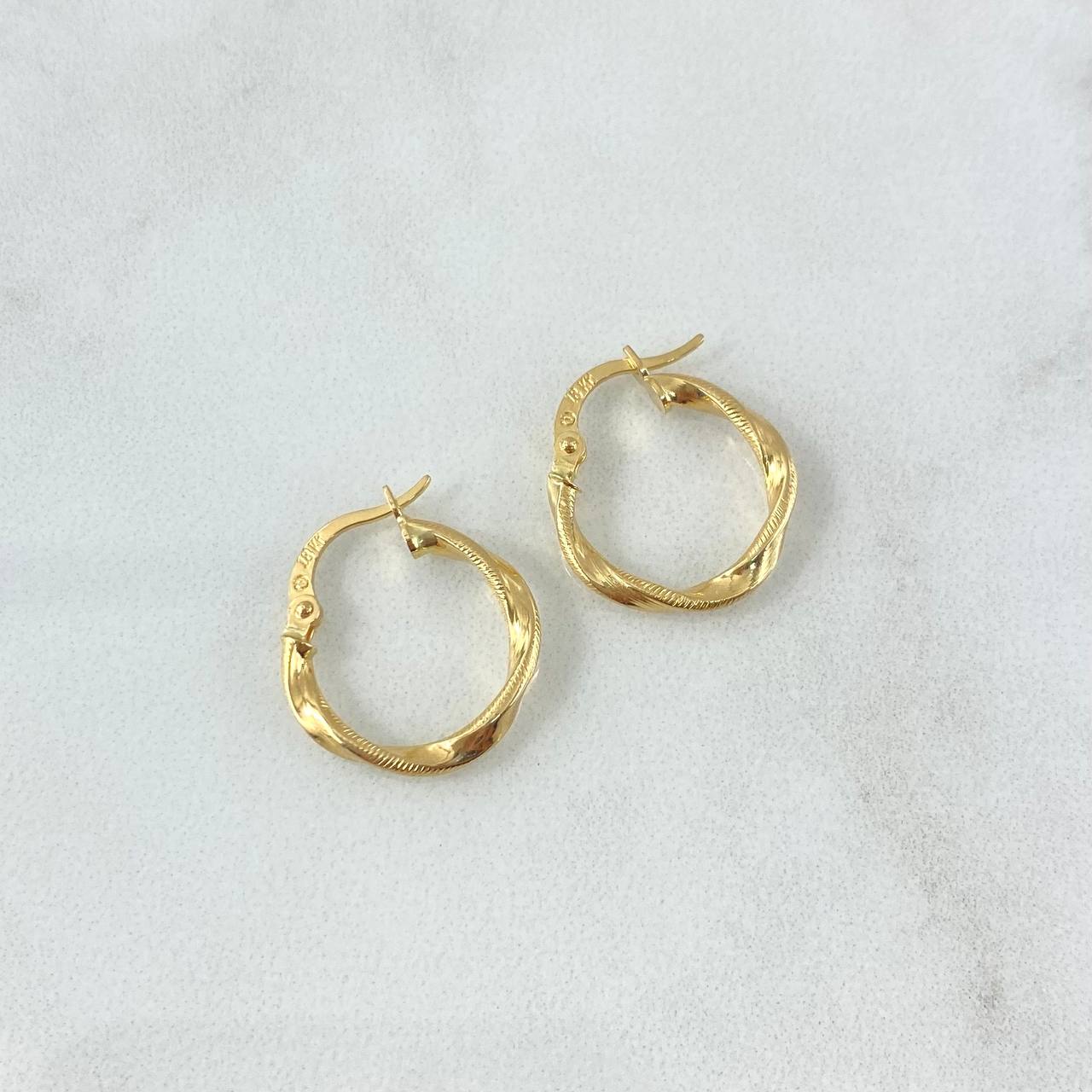 Candongas Deis 1.2gr / 1.8cm / Oro Amarillo 18K