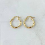 Hoop Earrings Deis 1.25gr / 1.8cm / 18K Yellow Gold *