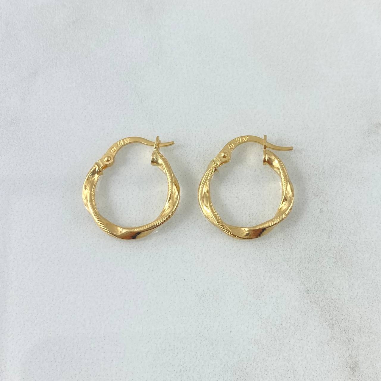 Hoop Earrings Deis 1.2gr / 1.8cm / 18K Gold *