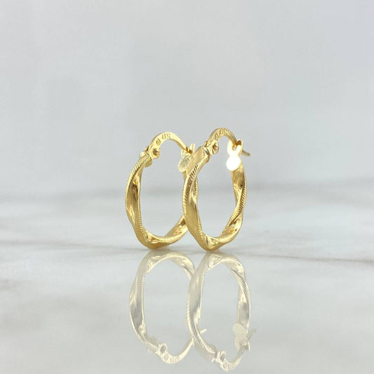 Hoop Earrings Mai 2.25gr / 1 in / Yellow Gold 18K
