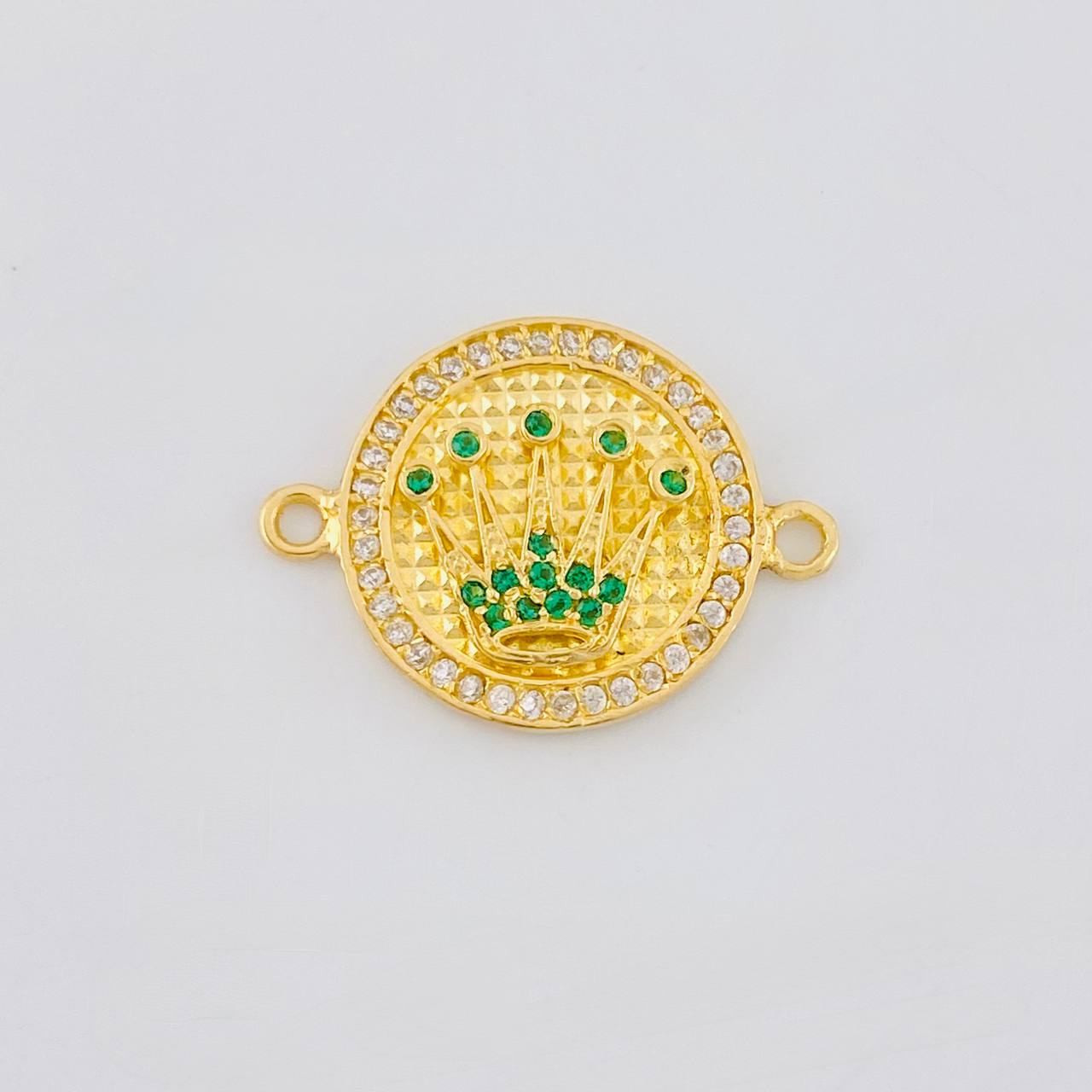 Charm Circular Crown Dense 3.1g / 3/4 in 18K Yellow Gold