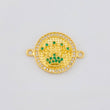 Charm Circular Crown Dense 3.1g / 3/4 in 18K Yellow Gold