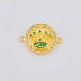 Charm Circular Crown Dense 3.1g / 3/4 in 18K Yellow Gold