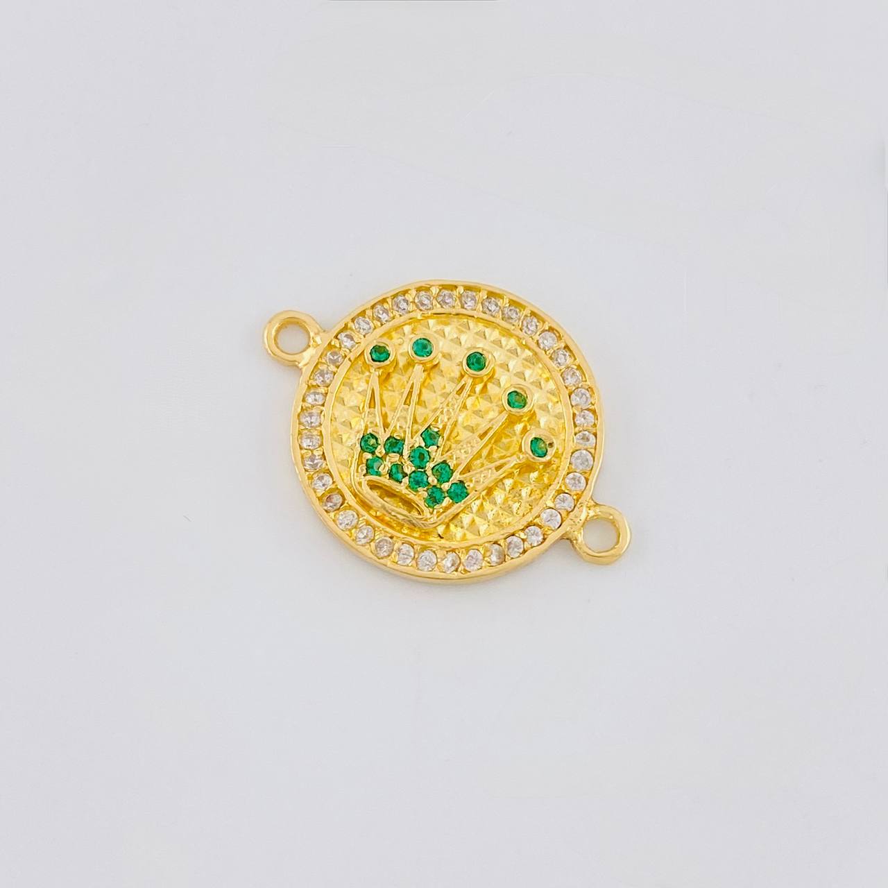 Charm Circular Crown Dense 3.1g / 3/4 in 18K Yellow Gold