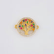 Herraje Circular Arbol de la Vida 1.85g / 3/4 in Oro Amarillo 18K