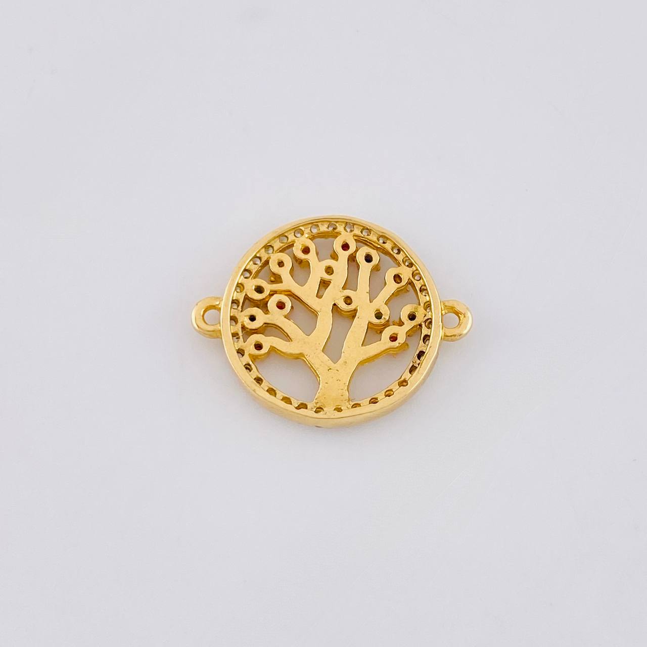 Herraje Circular Arbol de la Vida 1.85g / 3/4 in Oro Amarillo 18K